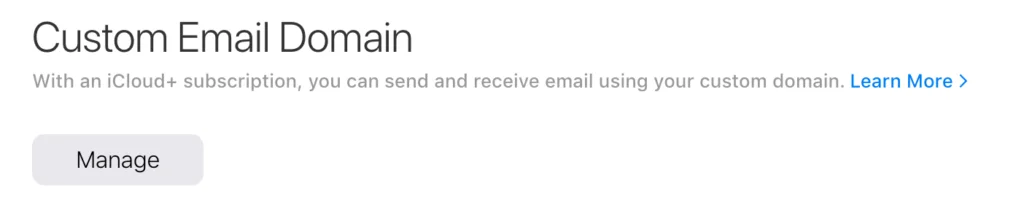 Custom Email Domain iCloud
